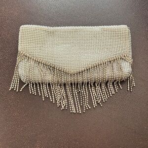 Elegant Gold Fringe Clutch